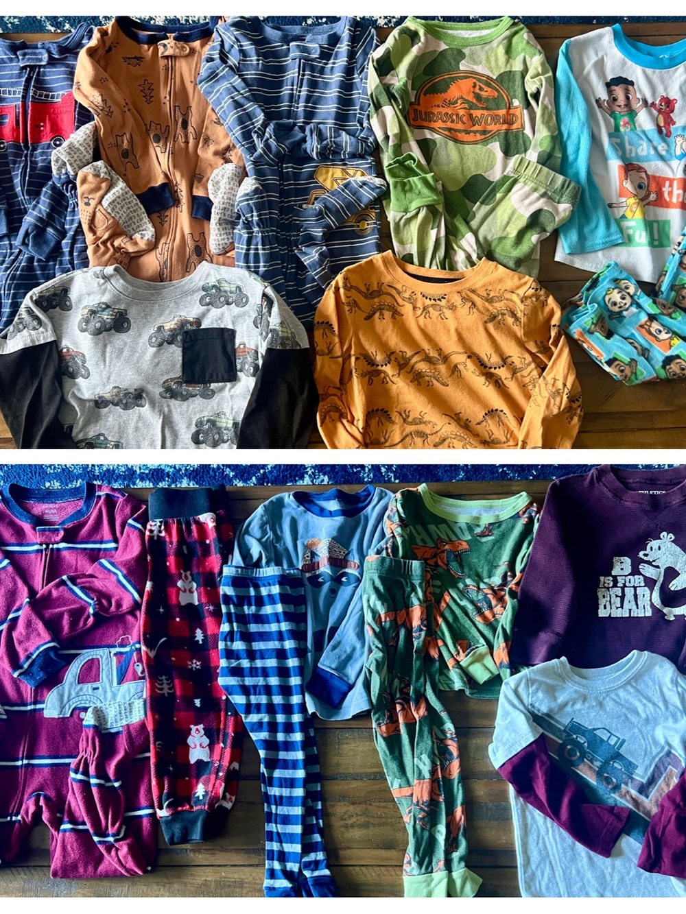 Lot of 18 Boys Pajamas & Shirts, Size 4T